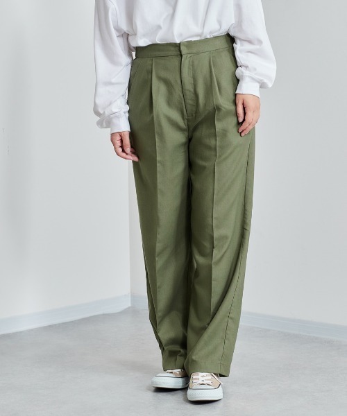 cepo(セポ)の「レーヨンリネンセンタープレスパンツ セットアップ可能(その他パンツ・レディース・ブラック/オリーブ・M)」の14枚目の写真