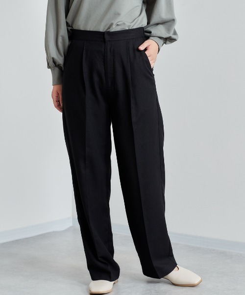 cepo(セポ)の「レーヨンリネンセンタープレスパンツ セットアップ可能(その他パンツ・レディース・ブラック/オリーブ・M)」の9枚目の写真