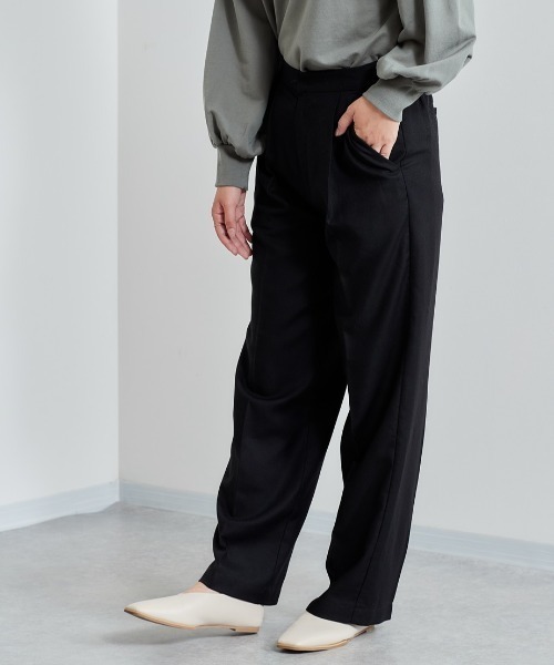 cepo(セポ)の「レーヨンリネンセンタープレスパンツ セットアップ可能(その他パンツ・レディース・ブラック/オリーブ・M)」の7枚目の写真