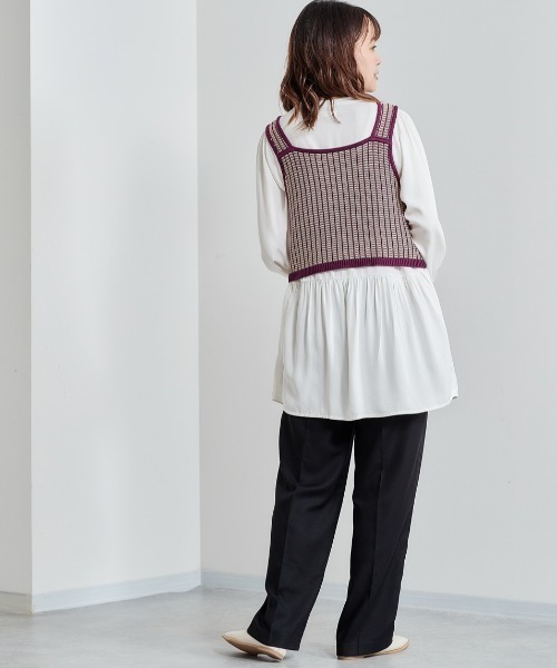 cepo(セポ)の「レーヨンリネンセンタープレスパンツ セットアップ可能(その他パンツ・レディース・ブラック/オリーブ・M)」の5枚目の写真