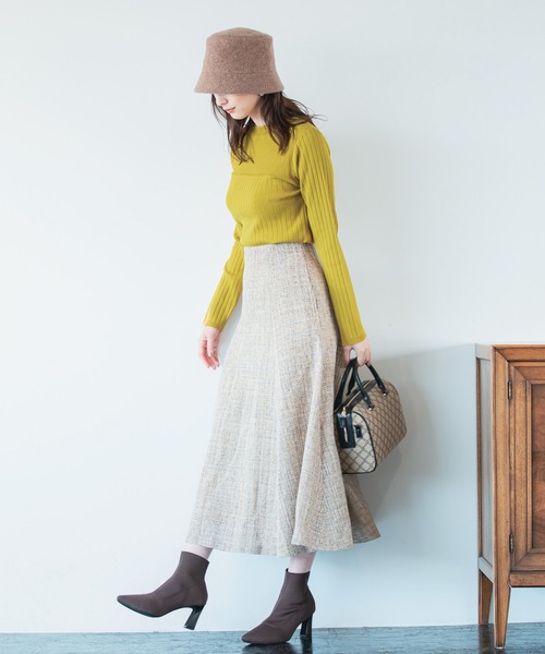 Andemiu（アンデミュウ）の「【カラー診断】プチハイリブニット227812（ニット/セーター・レディース・アイボリー/ブラック/ブラウン/ブルー/イエロー/ピンク・FREE）」の7枚目の写真