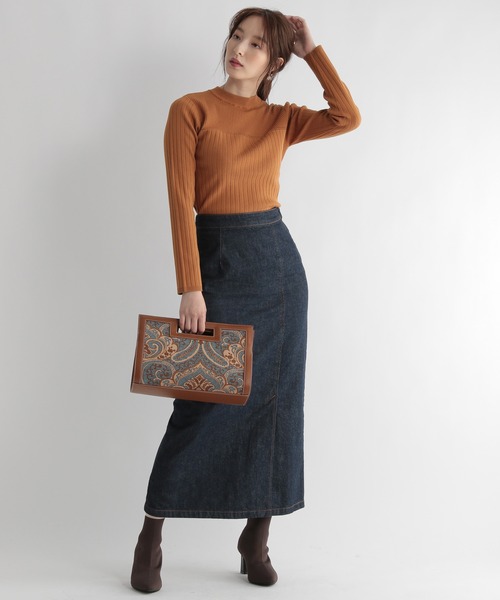 Andemiu（アンデミュウ）の「【カラー診断】プチハイリブニット227812（ニット/セーター・レディース・アイボリー/ブラック/ブラウン/ブルー/イエロー/ピンク・FREE）」の13枚目の写真