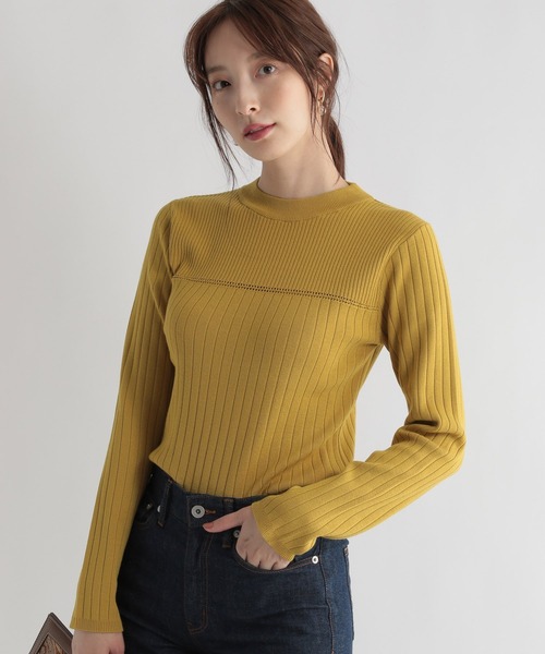 Andemiu（アンデミュウ）の「【カラー診断】プチハイリブニット227812（ニット/セーター・レディース・アイボリー/ブラック/ブラウン/ブルー/イエロー/ピンク・FREE）」の18枚目の写真