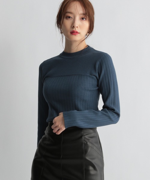 Andemiu（アンデミュウ）の「【カラー診断】プチハイリブニット227812（ニット/セーター・レディース・アイボリー/ブラック/ブラウン/ブルー/イエロー/ピンク・FREE）」の9枚目の写真