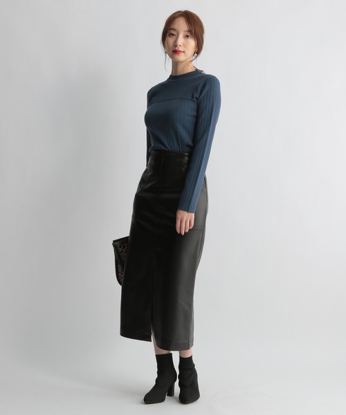 Andemiu（アンデミュウ）の「【カラー診断】プチハイリブニット227812（ニット/セーター・レディース・アイボリー/ブラック/ブラウン/ブルー/イエロー/ピンク・FREE）」の14枚目の写真