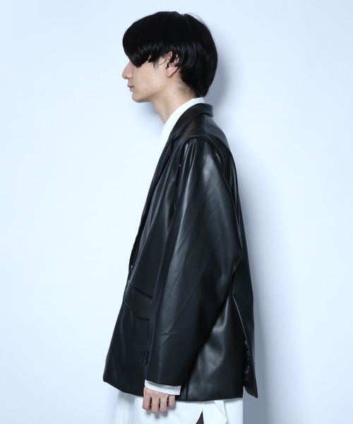 HARE（ハレ）の「2WAYシンセティックレザージャケット(HARE