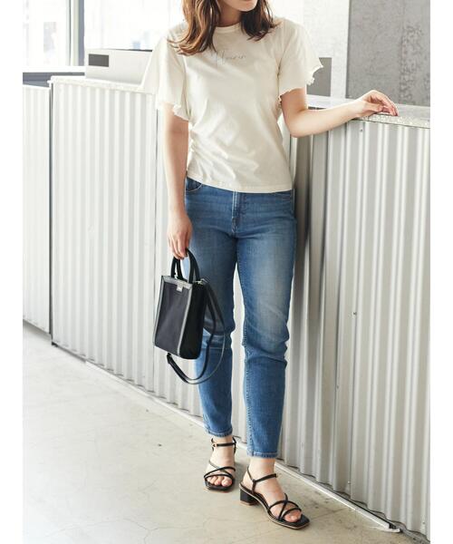 Areeam（アリーム）の「トキメキが咲くリボンTシャツ（Tシャツ/カットソー・レディース・ベージュ/オフホワイト・FREE）」の19枚目の写真