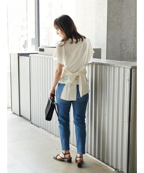 Areeam（アリーム）の「トキメキが咲くリボンTシャツ（Tシャツ/カットソー・レディース・ベージュ/オフホワイト・FREE）」の18枚目の写真