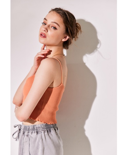 ALEXIA STAM（アリシアスタン）の「Mellow Hem Rib Camisole/メロウヘムリブキャミソール（キャミソール・レディース・オフホワイト/グリーン/ピンク/オレンジ系その他・FREE）」の14枚目の写真