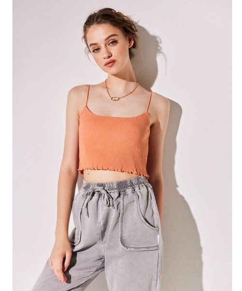 ALEXIA STAM（アリシアスタン）の「Mellow Hem Rib Camisole/メロウヘムリブキャミソール（キャミソール・レディース・オフホワイト/グリーン/ピンク/オレンジ系その他・FREE）」の18枚目の写真