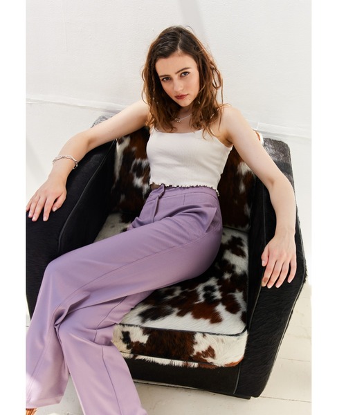 ALEXIA STAM（アリシアスタン）の「Mellow Hem Rib Camisole/メロウヘムリブキャミソール（キャミソール・レディース・オフホワイト/グリーン/ピンク/オレンジ系その他・FREE）」の5枚目の写真