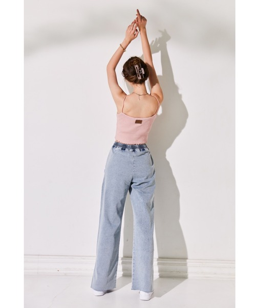 ALEXIA STAM（アリシアスタン）の「Mellow Hem Rib Camisole/メロウヘムリブキャミソール（キャミソール・レディース・オフホワイト/グリーン/ピンク/オレンジ系その他・FREE）」の6枚目の写真