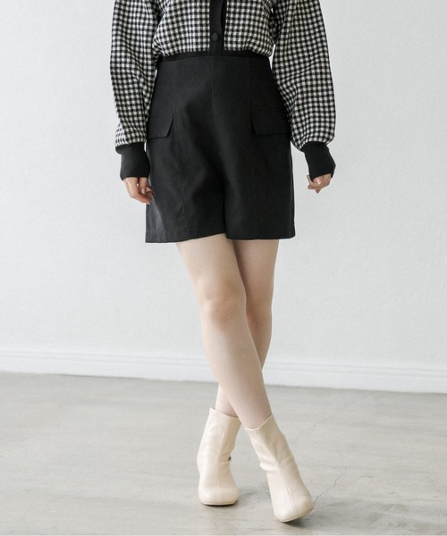 OLIVE des OLIVE（オリーブデオリーブ）の「フラップハイウエストショートパンツ（その他パンツ・レディース・ブラウン/ブラック/ベージュ・FREE）」の10枚目の写真