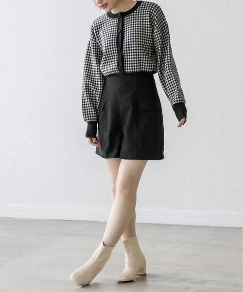 OLIVE des OLIVE（オリーブデオリーブ）の「フラップハイウエストショートパンツ（その他パンツ・レディース・ブラウン/ブラック/ベージュ・FREE）」の12枚目の写真