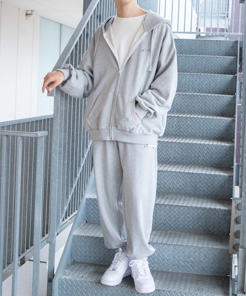 WEGO（ウィゴー）の「WEGO/ヘビーウエイト カレッジロゴビッグシルエットジップパーカー（パーカー・メンズ・ダークグリーン/ネイビー/オートミール/杢グレー・MEDIUM/LARGE）」の7枚目の写真