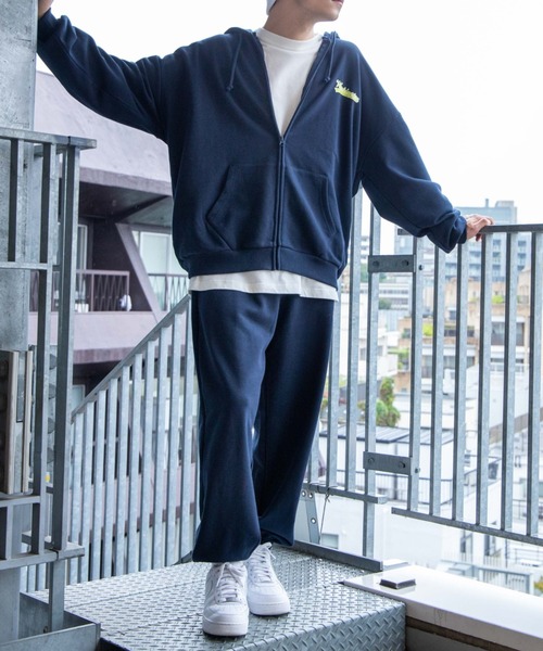 WEGO（ウィゴー）の「WEGO/ヘビーウエイト カレッジロゴビッグシルエットジップパーカー（パーカー・メンズ・ダークグリーン/ネイビー/オートミール/杢グレー・MEDIUM/LARGE）」の8枚目の写真