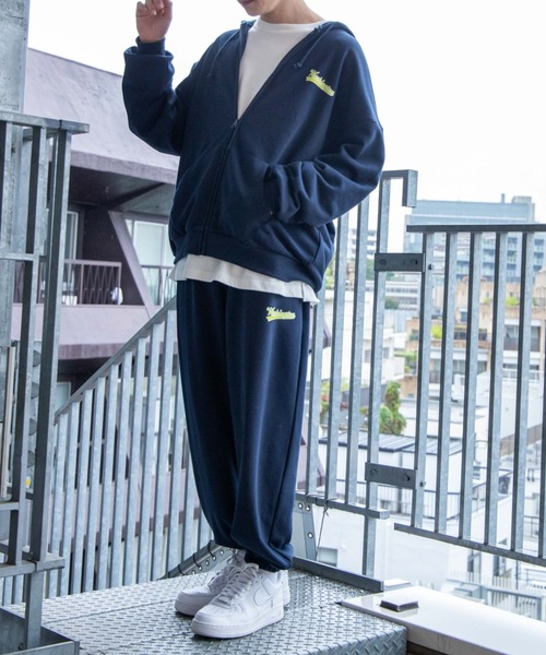 WEGO（ウィゴー）の「WEGO/ヘビーウエイト カレッジロゴビッグシルエットジップパーカー（パーカー・メンズ・ダークグリーン/ネイビー/オートミール/杢グレー・MEDIUM/LARGE）」の9枚目の写真