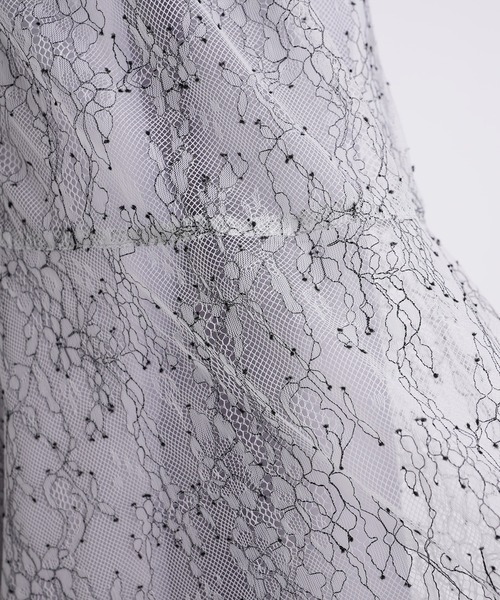 one after another NICE CLAUP（ワンアフターアナザーナイスクラップ）の「【Ｓ・Ｍサイズ展開あり】ハイウエスト総レースマーメイドスカート（スカート・レディース・グレー/アイボリー・SMALL/MEDIUM）」の17枚目の写真