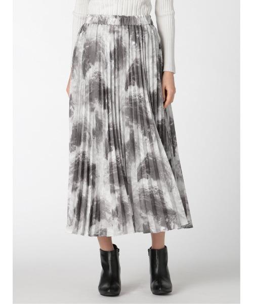 m.f.editorial（エムエフエディトリアル）の「m.f.エディトリアル レディースマーブルプリント プリーツロングスカート（スカート・レディース・ライトグレー・MEDIUM/LARGE/S）」の10枚目の写真