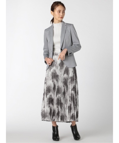 m.f.editorial（エムエフエディトリアル）の「m.f.エディトリアル レディースマーブルプリント プリーツロングスカート（スカート・レディース・ライトグレー・MEDIUM/LARGE/S）」の14枚目の写真