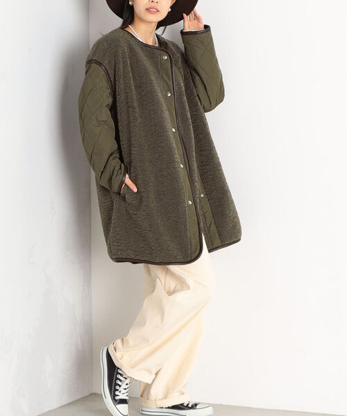 fredy repit（フレディレピ）の「ボア＆キルティングコート（その他アウター・レディース・オフホワイト/カーキ・38/36）」の9枚目の写真