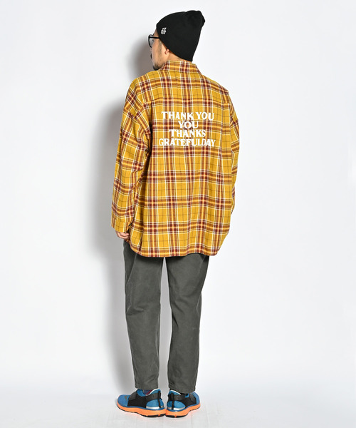 ALDIES（アールディーズ）の「Advent Big Nel Shirt / アドベントビッグネルシャツ（シャツ/ブラウス・メンズ・イエロー/ブルー・SMALL/MEDIUM）」の21枚目の写真