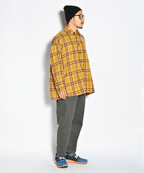 ALDIES（アールディーズ）の「Advent Big Nel Shirt / アドベントビッグネルシャツ（シャツ/ブラウス・メンズ・イエロー/ブルー・SMALL/MEDIUM）」の11枚目の写真