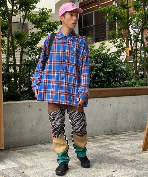 ALDIES（アールディーズ）の「Advent Big Nel Shirt / アドベントビッグネルシャツ（シャツ/ブラウス・メンズ・イエロー/ブルー・SMALL/MEDIUM）」の3枚目の写真