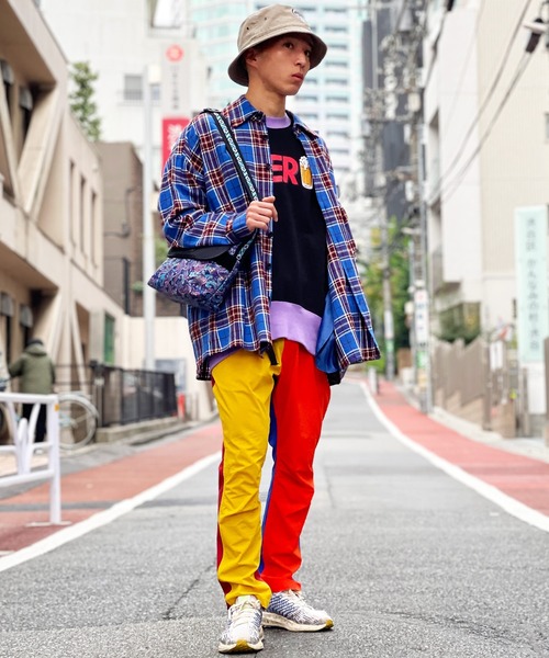 ALDIES（アールディーズ）の「Advent Big Nel Shirt / アドベントビッグネルシャツ（シャツ/ブラウス・メンズ・イエロー/ブルー・SMALL/MEDIUM）」の5枚目の写真