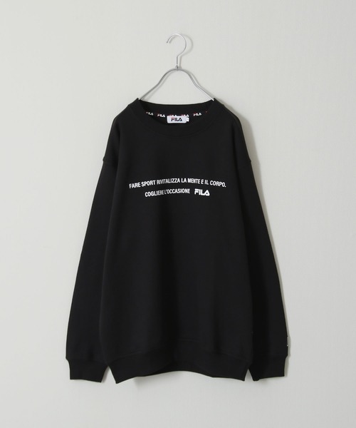 FILA(フィラ)の「【FILA】 刺繍クルースウェット(スウェット・レディース・ブラック/ホワイト系/ホワイト系3/ブラック系/アイボリー系2/ネイビー系/ネイビー系2/ネイビー/アイボリー系/ホワイト系1/アイボリー系3/ホワイト/オートミール/ホワイト系4/アイボリー系1/ネイビー系1/ホワイト系2/アイボリー系4・X-LARGE/LARGE/MEDIUM)」の8枚目の写真