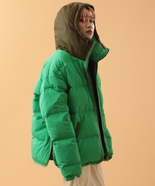 Retro Grade(レトログレード)の「サイドガセット ダウンジャケット/ SIDE GUSSET DOWN JACKET(ダウンジャケット/コート・レディース・ブラック/グリーン/ネイビー・SMALL/MEDIUM/LARGE/X-LARGE)」の3枚目の写真