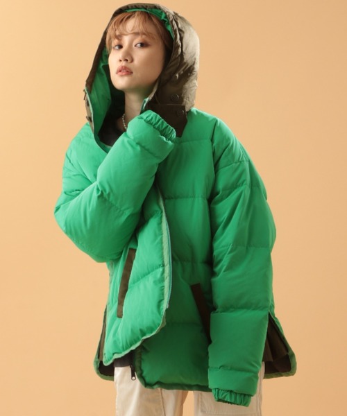 Retro Grade(レトログレード)の「サイドガセット ダウンジャケット/ SIDE GUSSET DOWN JACKET(ダウンジャケット/コート・レディース・ブラック/グリーン/ネイビー・SMALL/MEDIUM/LARGE/X-LARGE)」の17枚目の写真