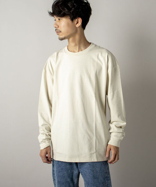 GLOSTER（グロスター）の「【GLOSTER/グロスター】ヴィンテージ加工 ロングスリーブTシャツ（Tシャツ/カットソー・メンズ・イエロー/グリーン/スミクロ/キナリ・MEDIUM/LARGE）」の12枚目の写真