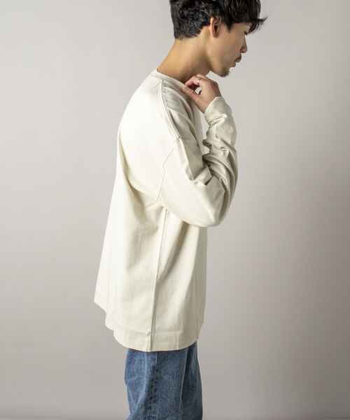 GLOSTER（グロスター）の「【GLOSTER/グロスター】ヴィンテージ加工 ロングスリーブTシャツ（Tシャツ/カットソー・メンズ・イエロー/グリーン/スミクロ/キナリ・MEDIUM/LARGE）」の17枚目の写真