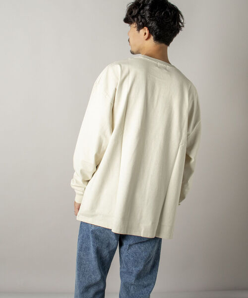 GLOSTER（グロスター）の「【GLOSTER/グロスター】ヴィンテージ加工 ロングスリーブTシャツ（Tシャツ/カットソー・メンズ・イエロー/グリーン/スミクロ/キナリ・MEDIUM/LARGE）」の13枚目の写真