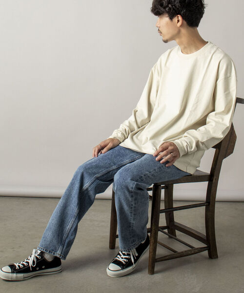 GLOSTER（グロスター）の「【GLOSTER/グロスター】ヴィンテージ加工 ロングスリーブTシャツ（Tシャツ/カットソー・メンズ・イエロー/グリーン/スミクロ/キナリ・MEDIUM/LARGE）」の18枚目の写真