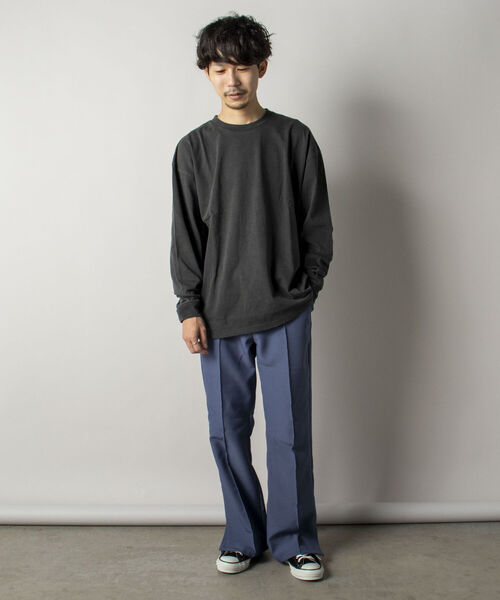 GLOSTER（グロスター）の「【GLOSTER/グロスター】ヴィンテージ加工 ロングスリーブTシャツ（Tシャツ/カットソー・メンズ・イエロー/グリーン/スミクロ/キナリ・MEDIUM/LARGE）」の10枚目の写真