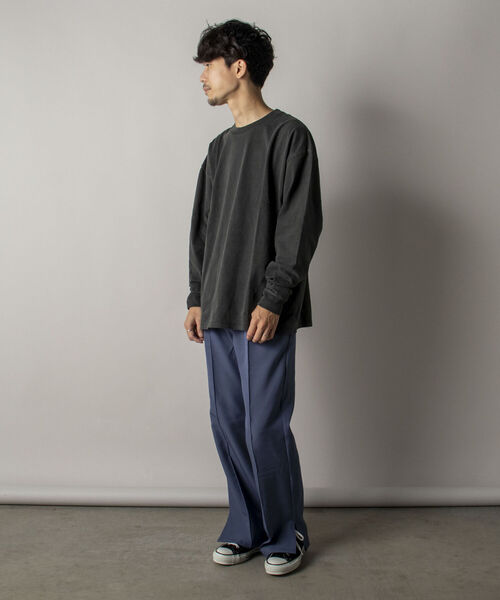 GLOSTER（グロスター）の「【GLOSTER/グロスター】ヴィンテージ加工 ロングスリーブTシャツ（Tシャツ/カットソー・メンズ・イエロー/グリーン/スミクロ/キナリ・MEDIUM/LARGE）」の15枚目の写真