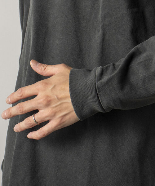 GLOSTER（グロスター）の「【GLOSTER/グロスター】ヴィンテージ加工 ロングスリーブTシャツ（Tシャツ/カットソー・メンズ・イエロー/グリーン/スミクロ/キナリ・MEDIUM/LARGE）」の11枚目の写真