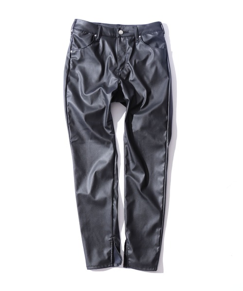 Lee（リー）の「Lee/リー SLIT SKINNY スリット スキニーパンツ フェイクレザー ストレッチ（スラックス・レディース・ブラック/ブラック系その他・M/XS/S）」の12枚目の写真