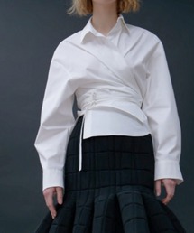 A.W.A.K.E MODE | 【A.W.A.K.E. MODE】  CROPPED BELTED WRAP SHIRT(シャツ/ブラウス)