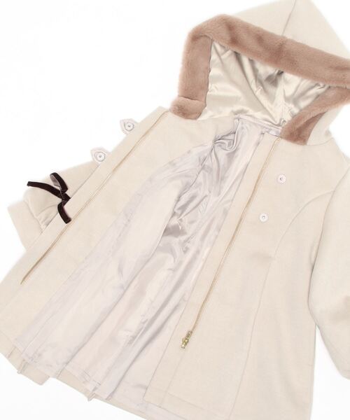 PINKHUNT（ピンクハント）の「PINKHUNT ピンクハント gフレア バックル コート アウター 5929K ベビードール BABYDOLL キッズ ジュニア 女の子 PH（ダウンジャケット/コート・キッズ・ベージュ/パープル・160cm/120cm/150cm/140cm/130cm）」の4枚目の写真