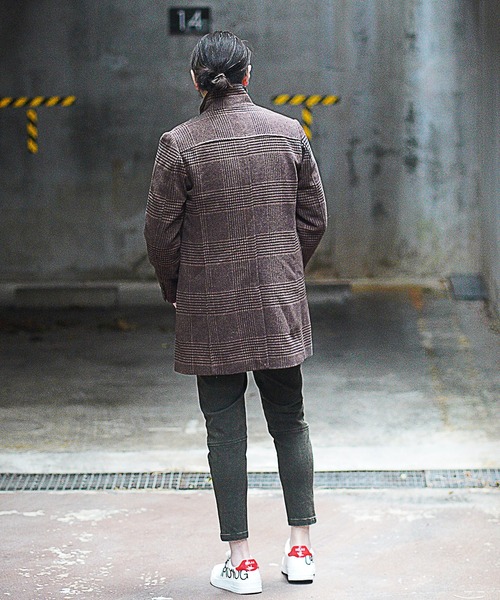 RATTLE TRAP（ラトルトラップ）の「中空糸メルトンスタンドコート（チェスターコート・メンズ・ライトグレー/キャメル/ブラック/ブラック系その他/ブラウン系その他・S/M/L/LL）」の19枚目の写真