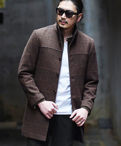 RATTLE TRAP（ラトルトラップ）の「中空糸メルトンスタンドコート（チェスターコート・メンズ・ライトグレー/キャメル/ブラック/ブラック系その他/ブラウン系その他・S/M/L/LL）」の21枚目の写真