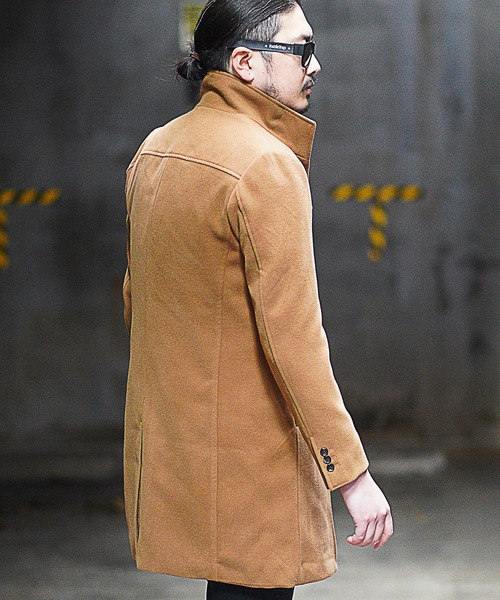 RATTLE TRAP（ラトルトラップ）の「中空糸メルトンスタンドコート（チェスターコート・メンズ・ライトグレー/キャメル/ブラック/ブラック系その他/ブラウン系その他・S/M/L/LL）」の12枚目の写真