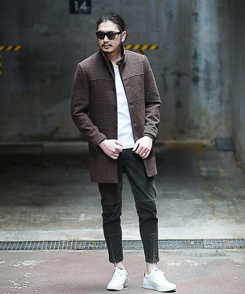 RATTLE TRAP（ラトルトラップ）の「中空糸メルトンスタンドコート（チェスターコート・メンズ・ライトグレー/キャメル/ブラック/ブラック系その他/ブラウン系その他・S/M/L/LL）」の14枚目の写真