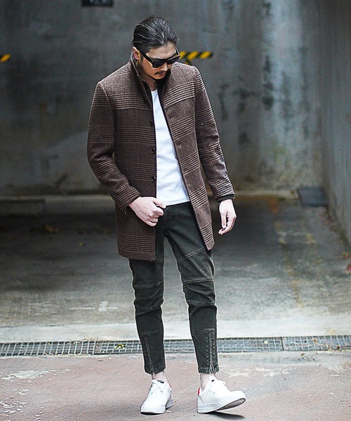 RATTLE TRAP（ラトルトラップ）の「中空糸メルトンスタンドコート（チェスターコート・メンズ・ライトグレー/キャメル/ブラック/ブラック系その他/ブラウン系その他・S/M/L/LL）」の15枚目の写真