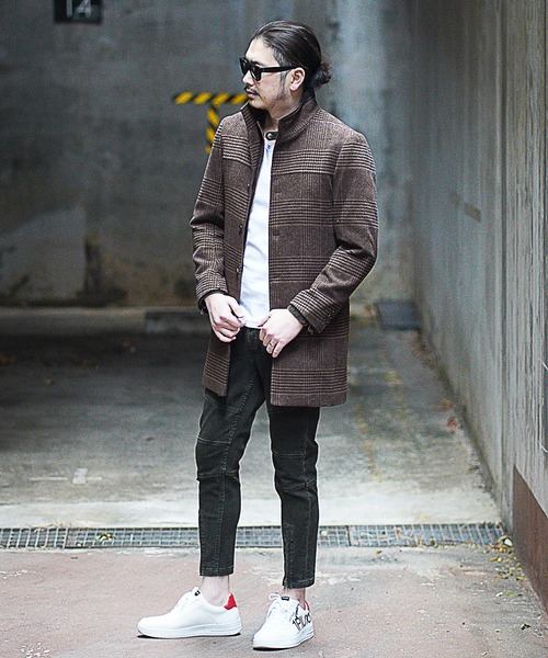 RATTLE TRAP（ラトルトラップ）の「中空糸メルトンスタンドコート（チェスターコート・メンズ・ライトグレー/キャメル/ブラック/ブラック系その他/ブラウン系その他・S/M/L/LL）」の16枚目の写真