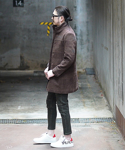 RATTLE TRAP（ラトルトラップ）の「中空糸メルトンスタンドコート（チェスターコート・メンズ・ライトグレー/キャメル/ブラック/ブラック系その他/ブラウン系その他・S/M/L/LL）」の18枚目の写真