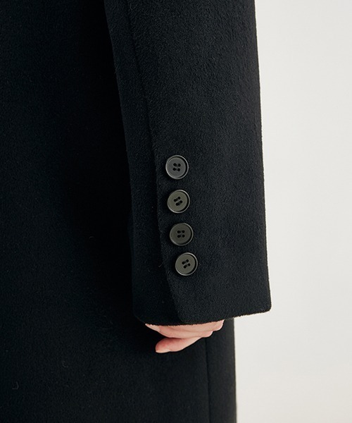 Fano Studios（ファノ ストゥディオズ）の「ステッチカラー ロングチェスターコート FD21W026【Fano Studios】（チェスターコート・レディース・ブラック・L/M/XS/S）」の8枚目の写真